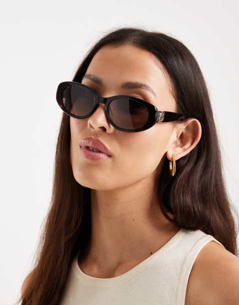 BOSS – Ovale Sonnenbrille in Havana-Braun - view 1