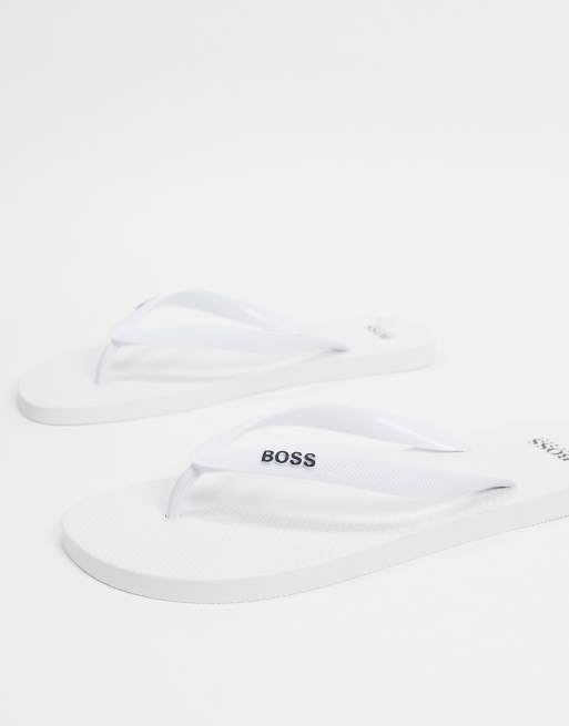 BOSS Pacific flip flops in white