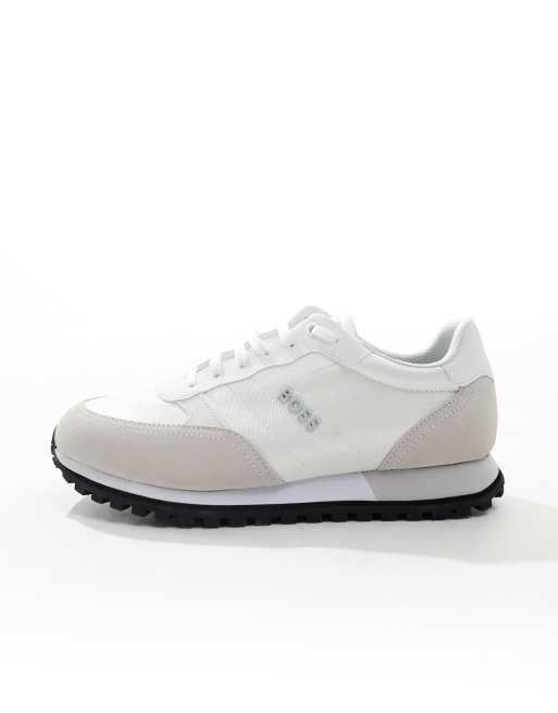 BOSS Parkour runner sneakers in white and beige, 3 of 5