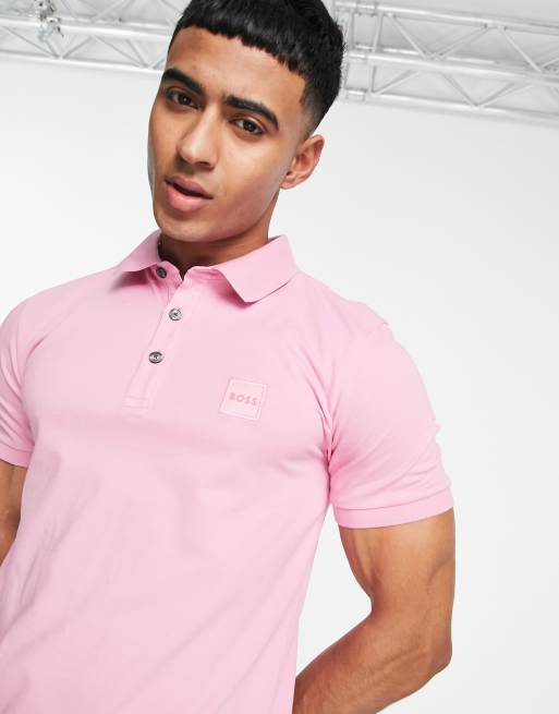 Boss Passenger polo shirt in pink