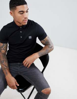 BOSS Passenger slim fit logo polo in 