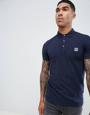 BOSS Passenger slim fit logo polo in 