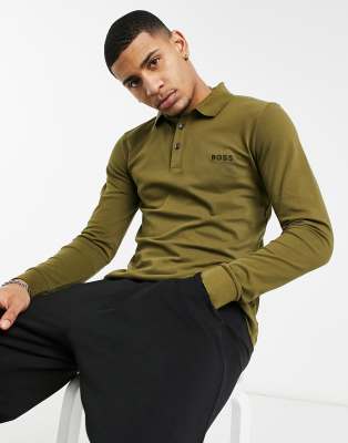 hugo boss khaki polo shirt