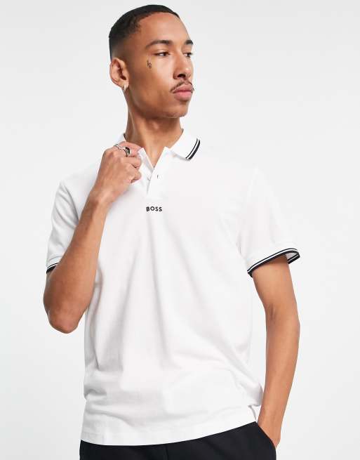 Boss Pchup polo in white