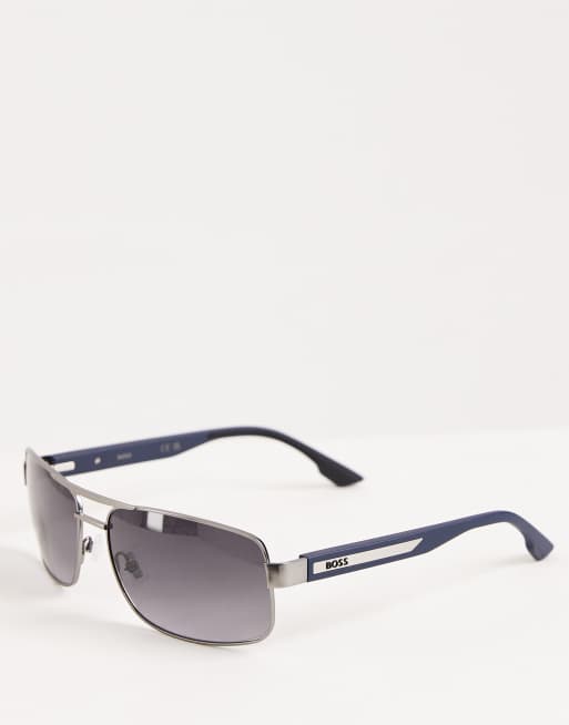 BOSS – Pilotensonnenbrille in mattem, dunklem Silber , 2 von 3