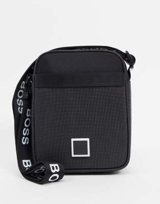 Hugo Boss Pixel X Body Bag With Large Strap Logo In Black