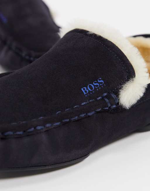 Hugo boss moccasin sale slippers