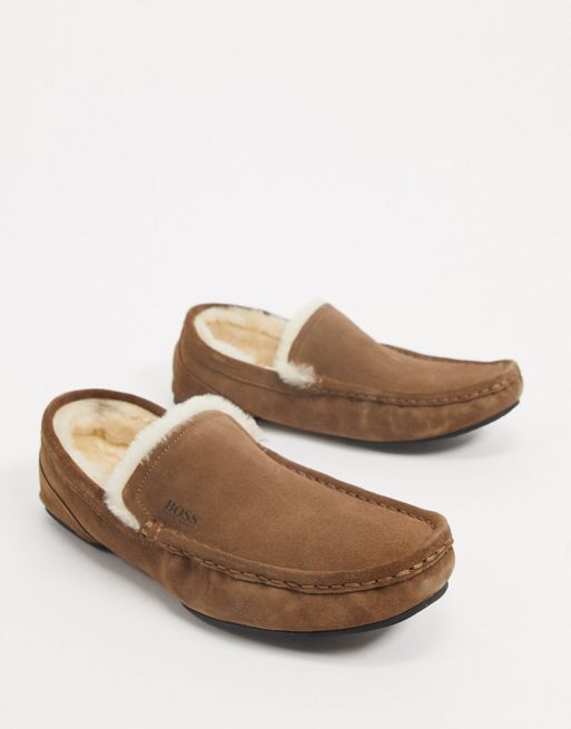 BOSS relaxed moccasin slippers | ASOS