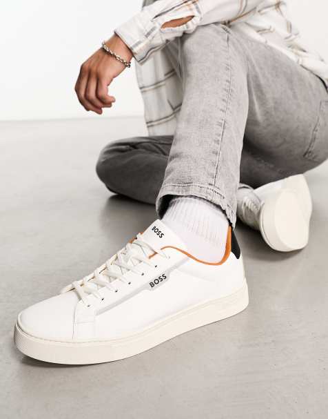 Boss white best sale trainers sale