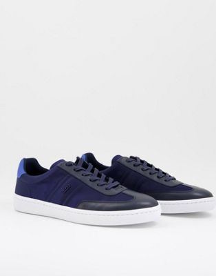BOSS Ribeira trainers in mid blue