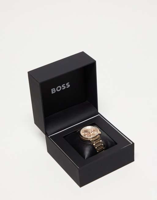 Boss – Roségoldfarbene Damen-Armbanduhr mit roségoldfarbenem Zifferblatt, 2 von 4