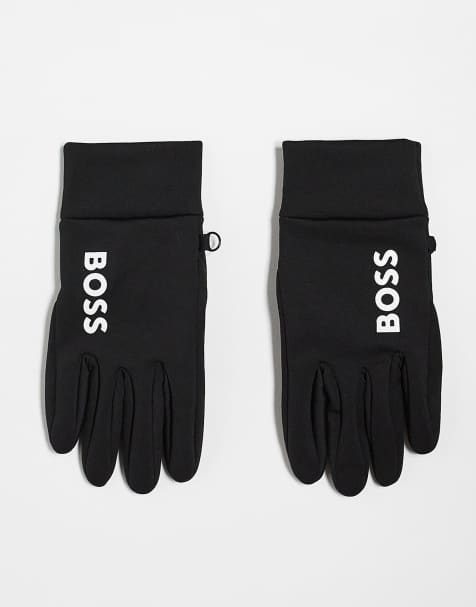 BOSS running gloves in black - view 1