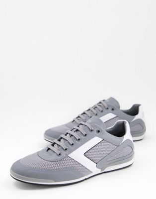 BOSS Saturn trainers in grey
