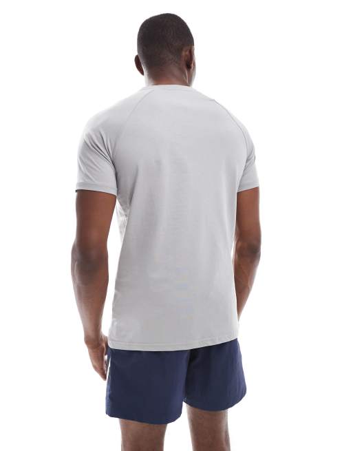 Boss – Schmal geschnittenes T-Shirt in Grau mit Logo auf der Brust, 4 von 4