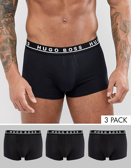 BOSS - Set van 3 boxershorts in zwart