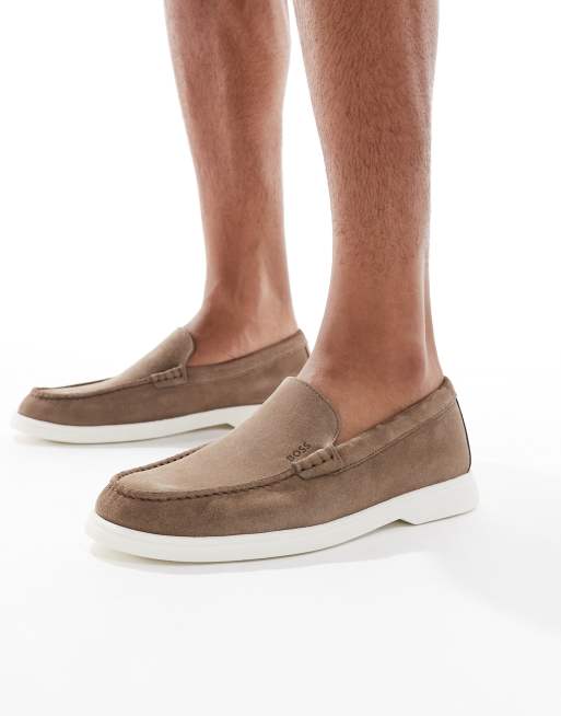 BOSS - Sienne - Beige loafers i ruskind, 3 af 4