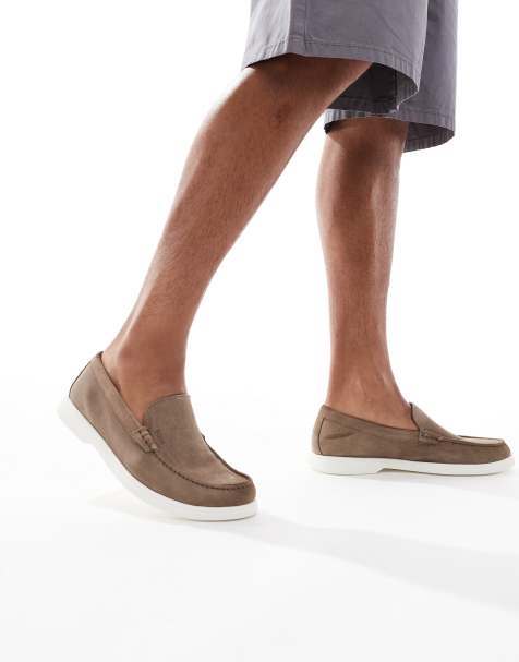 Boss Sienne suede loafer in beige - view 1