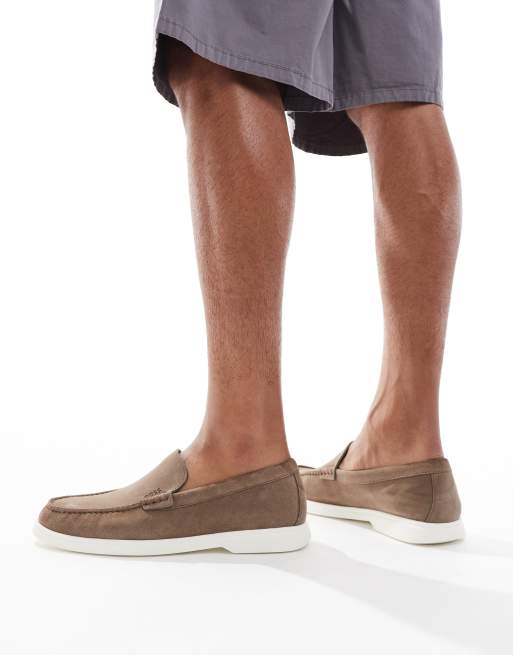 Boss Sienne suede loafer in beige, 4 of 4