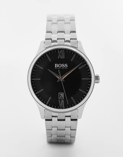 BOSS – Silverfärgad klocka med urtavla, 1513896