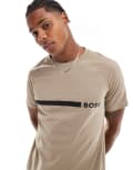 [BOSS Bodywear] BOSS slim fit beach t-shirt in brown W31.5 BROWN