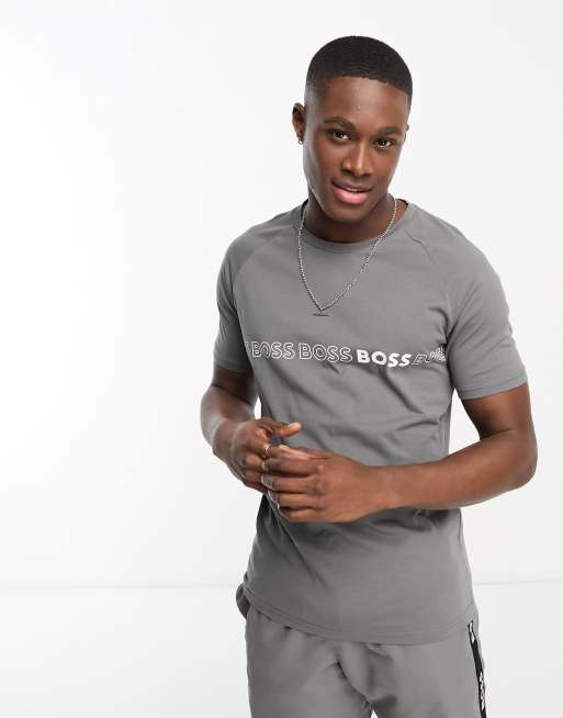 BOSS slim fit tshirt in grey ASOS