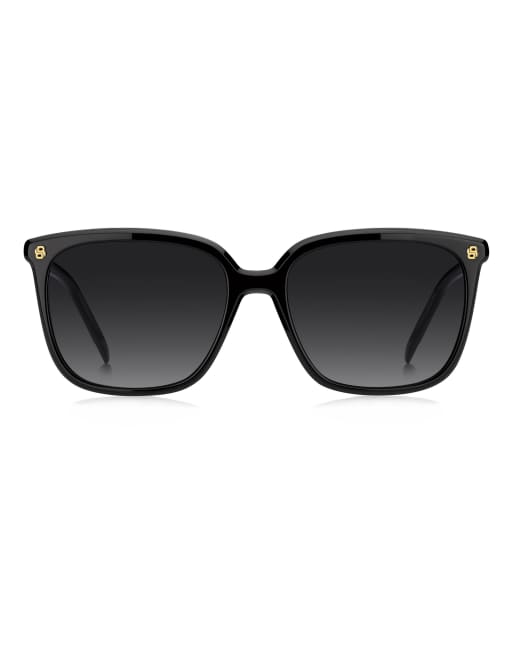 Boss Sonnenbrille in eckiger Form mit grauen Verlaufsgläsern in Schwarz, 2 von 6