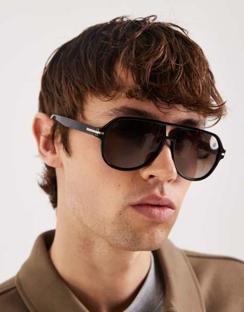 Boss  square sunglasses in black - view 1