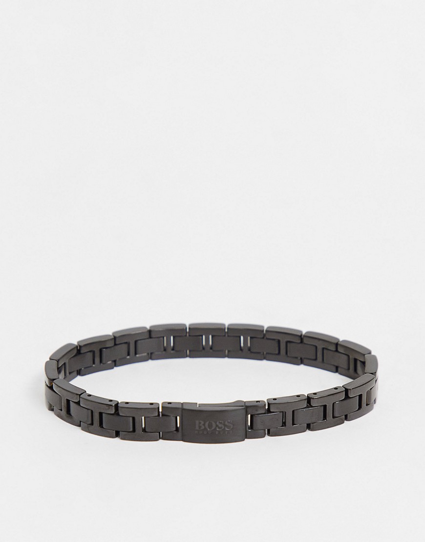 Boss stainless steel bracelet in black