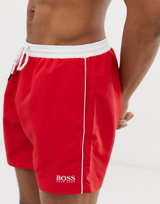 BOSS - Star Fish - Short de bain - Rouge - Exclusivité ASOS, 3 de 4
