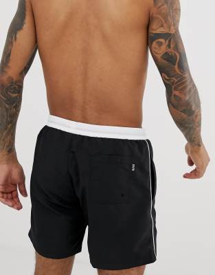 black boss swim shorts