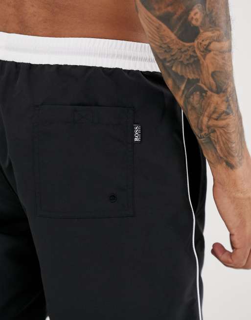 BOSS Star Fish svømmeshorts i sort Eksklusivt fra ASOS, 3 af 4
