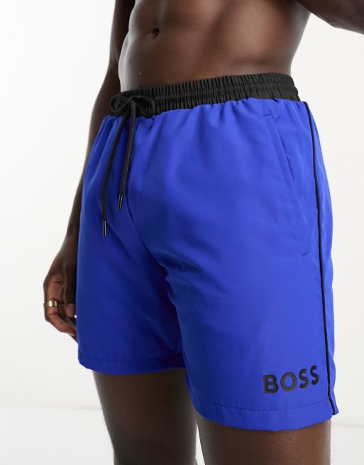 BOSS - Starfish - Pantaloncini da bagno blu acceso, 2 di 4