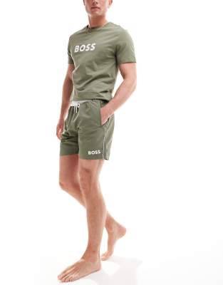 Boss Starfish swim short in khaki-Green