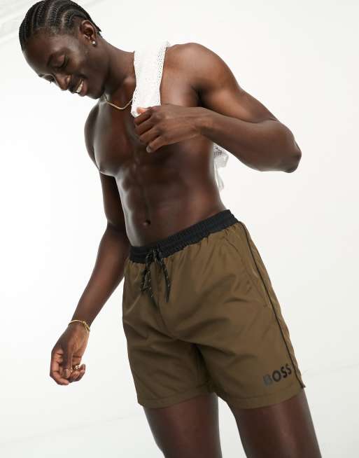 BOSS - Starfish - Zwemshort in open groen