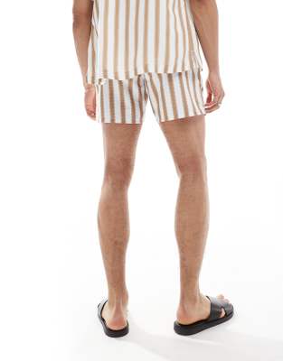 Hugo Boss Boss Striped Swim Shorts In Multi