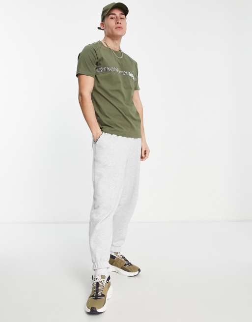 BOSS – Swim – T-Shirt in Khaki, 4 von 4