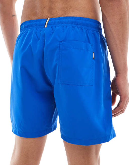 BOSS Swimwear – Dolphin – Badeshorts in Blau, 4 von 4