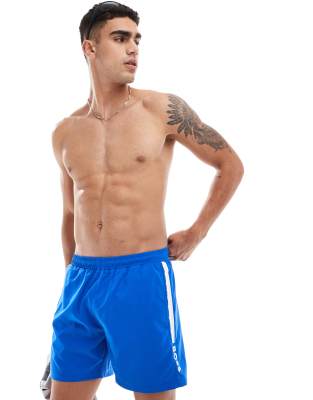 BOSS Swimwear dolphin swim shorts in blue