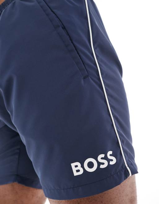 BOSS Swimwear starfish swim shorts in navy, 4 of 4