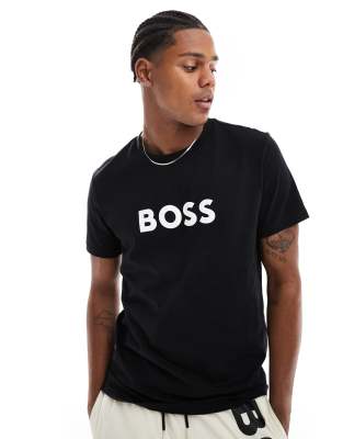 BOSS Swimwear T-shirt in black