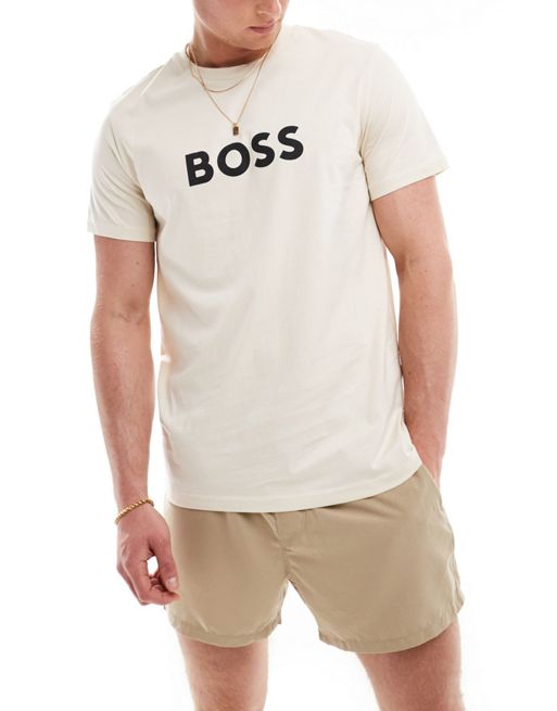 BOSS - T-shirt color pietra