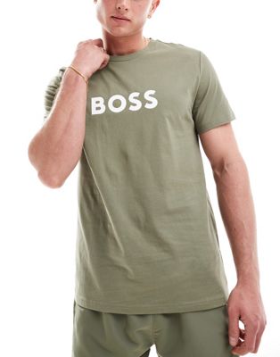 Boss T-shirt in khaki
