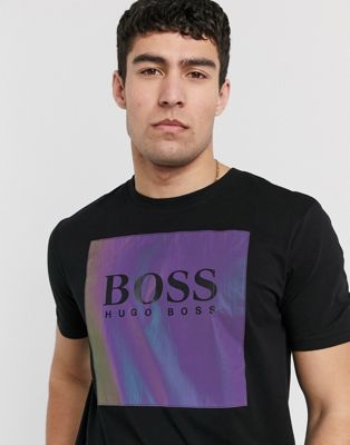 BOSS T-shirt reflective box logo in 
