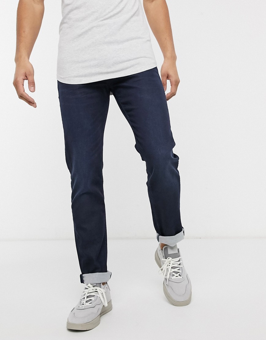 BOSS – Taber – Avsmalnande jeans-Blå