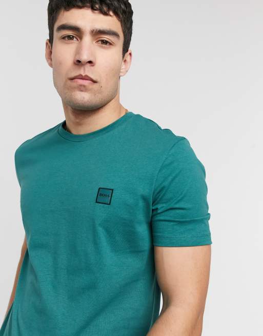 Hugo boss t shirt green deals square