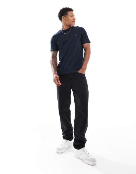 BOSS Tales box logo t-shirt in navy - NAVY - view 1