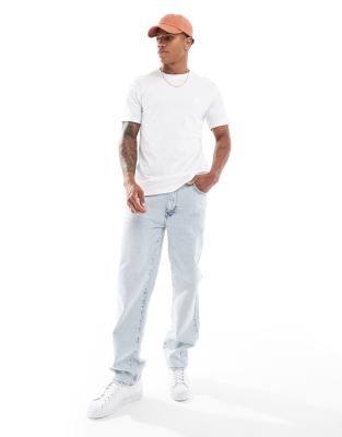 BOSS Orange BOSS Tales box logo t-shirt in white - WHITE