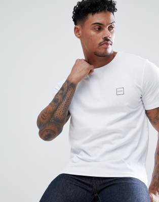 BOSS Tales box logo t-shirt in white | ASOS