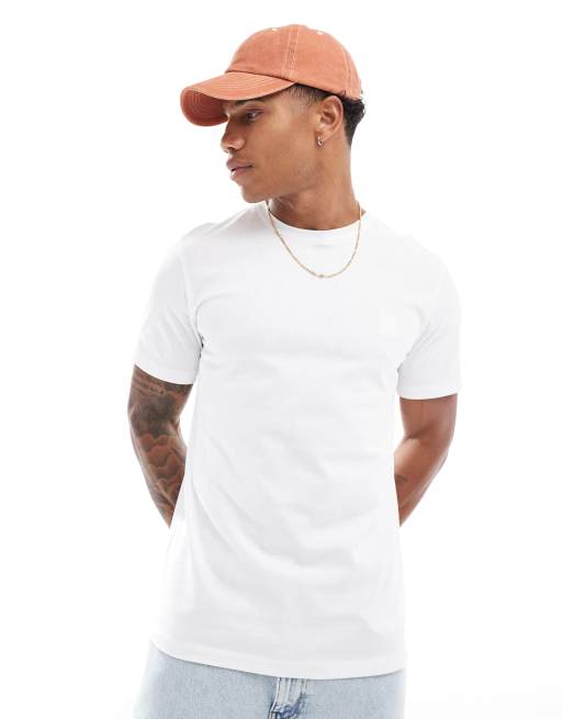 BOSS - Tales - Hvid T-shirt med firkantet logo, 3 af 4