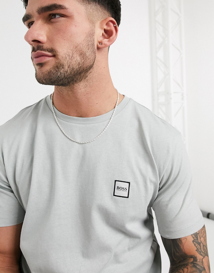 BOSS - Tales - Slim-fit T-shirt in grijs